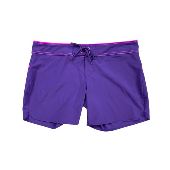 Carve Designs Board Shorts Womens 10 Purple Geranium Drawstring Quick Dry Swim - Picture 1 of 11